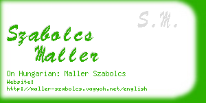 szabolcs maller business card